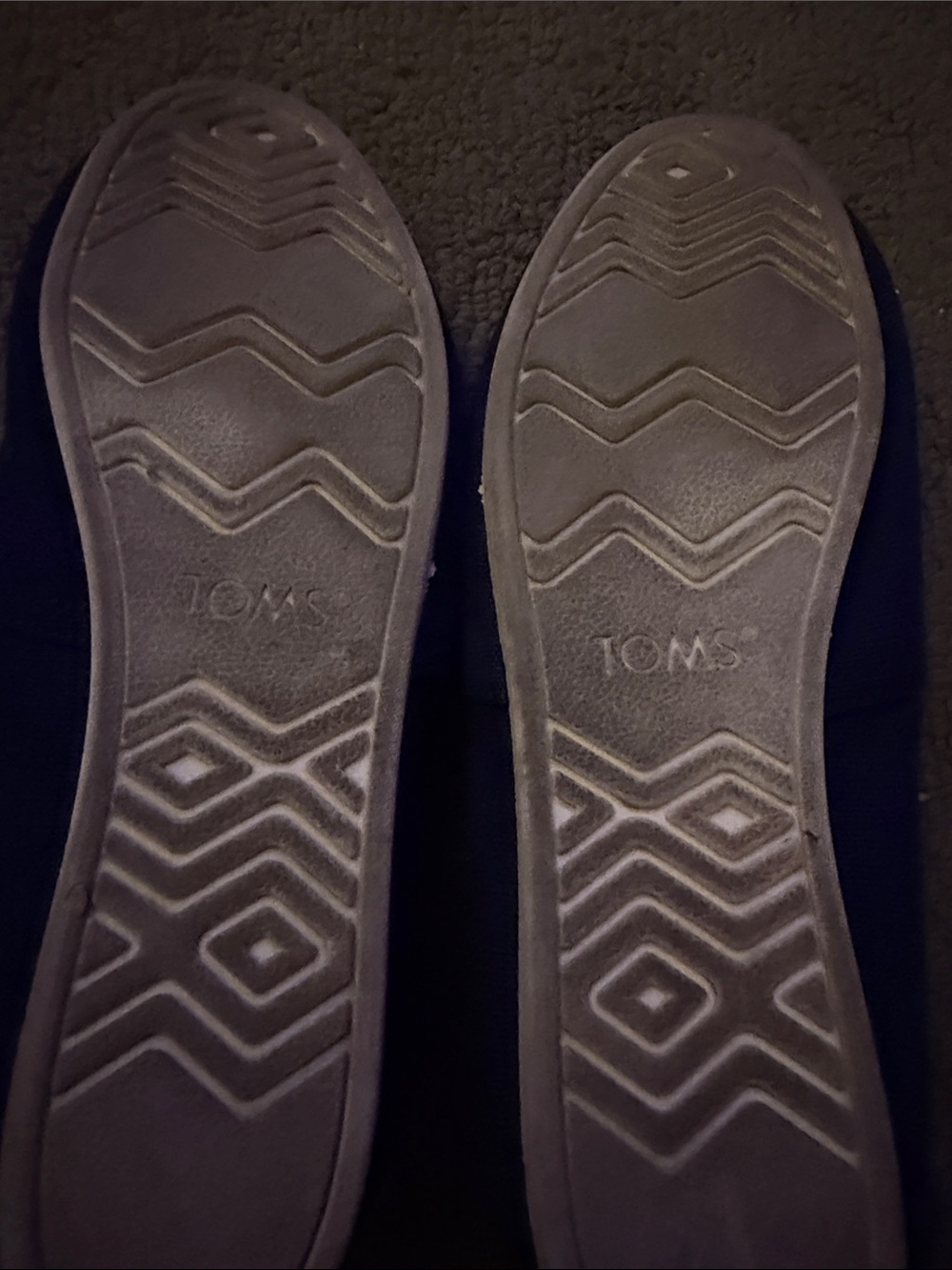 TOMS Women's Navy Canvas Slip-On Flats - Picture 3 of 6